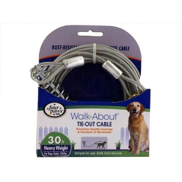 Four Paws Tie Out Cable Heavy Weight 30'
