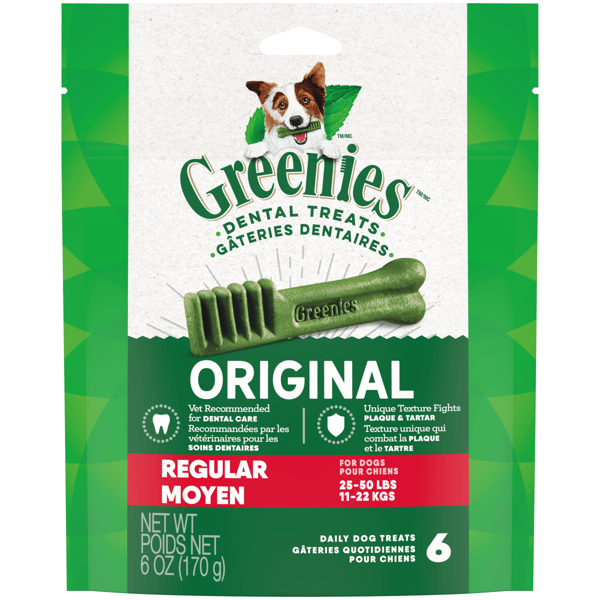 Greenies Mini Treat Canine Original Regular 6 OZ