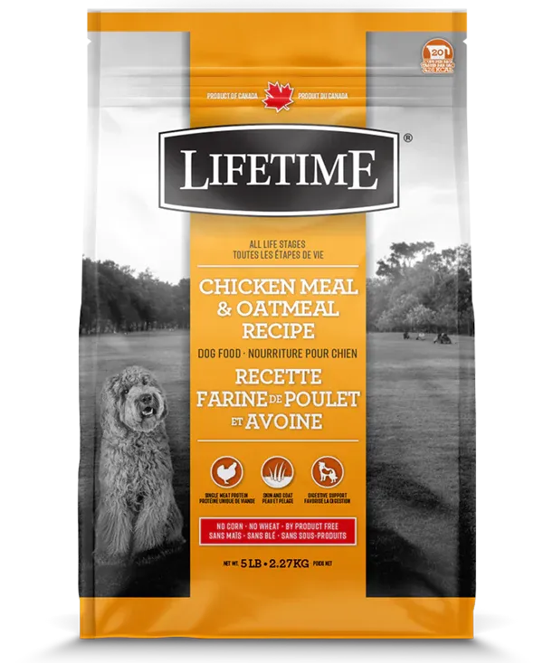 Lifetime Yellow All Stages Canine Food Chicken & Oatmeal 11.4 kg