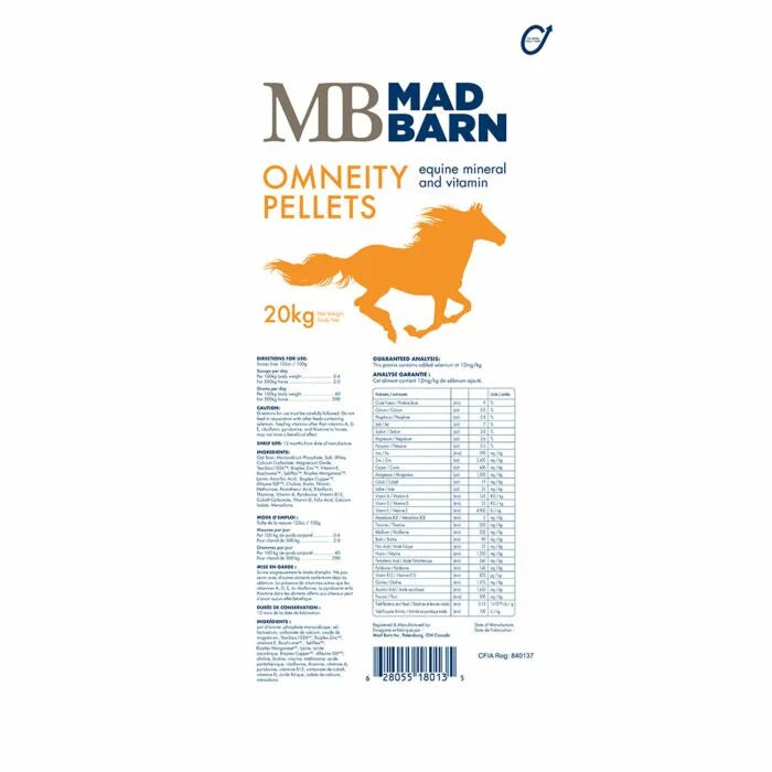 Mad Barn Omneity Pellets 20kg