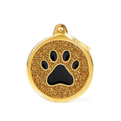 MY FAMILY - GOLD GLITTER BLACK PAW