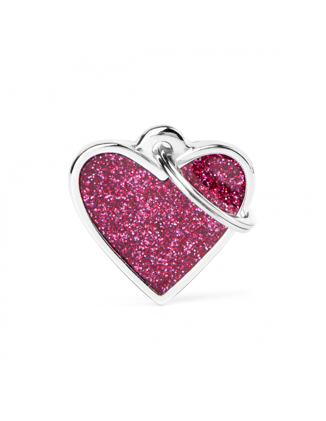 MY FAMILY - Small Heart Glitter Pink