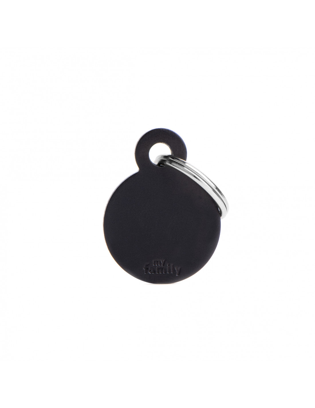 MY FAMILY - Small Round Aluminum Black