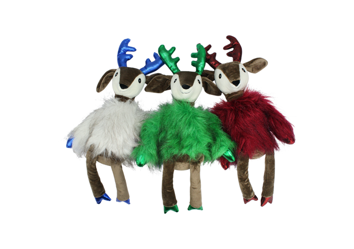 Multipet Holiday Dapper Deer 17" Dog Toy