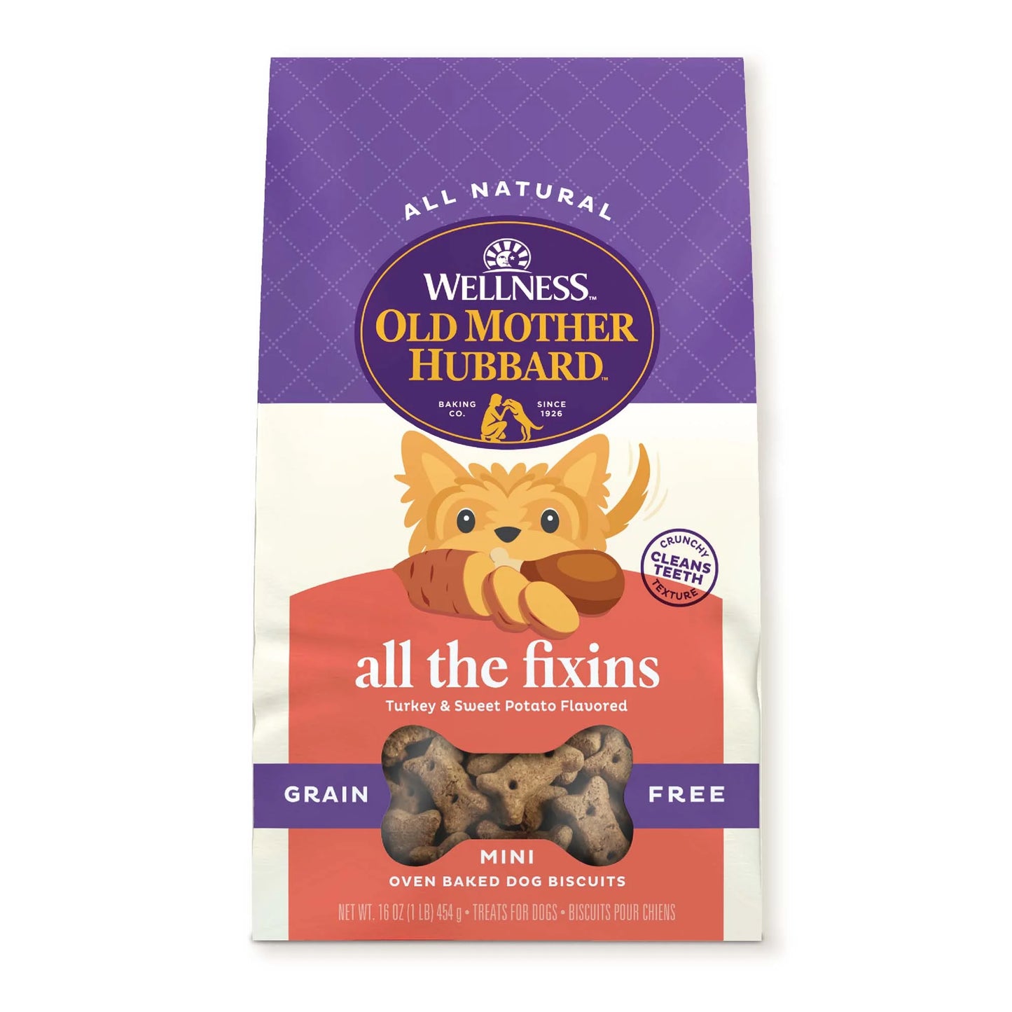 Old Mother Hubbard Cookies - Grain Free -Mini All the Fixins Turkey & SP - 16 oz