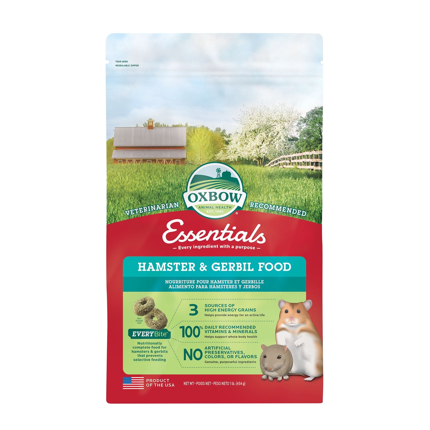 Oxbow Hamster/Gerbil Food 1 lb bag