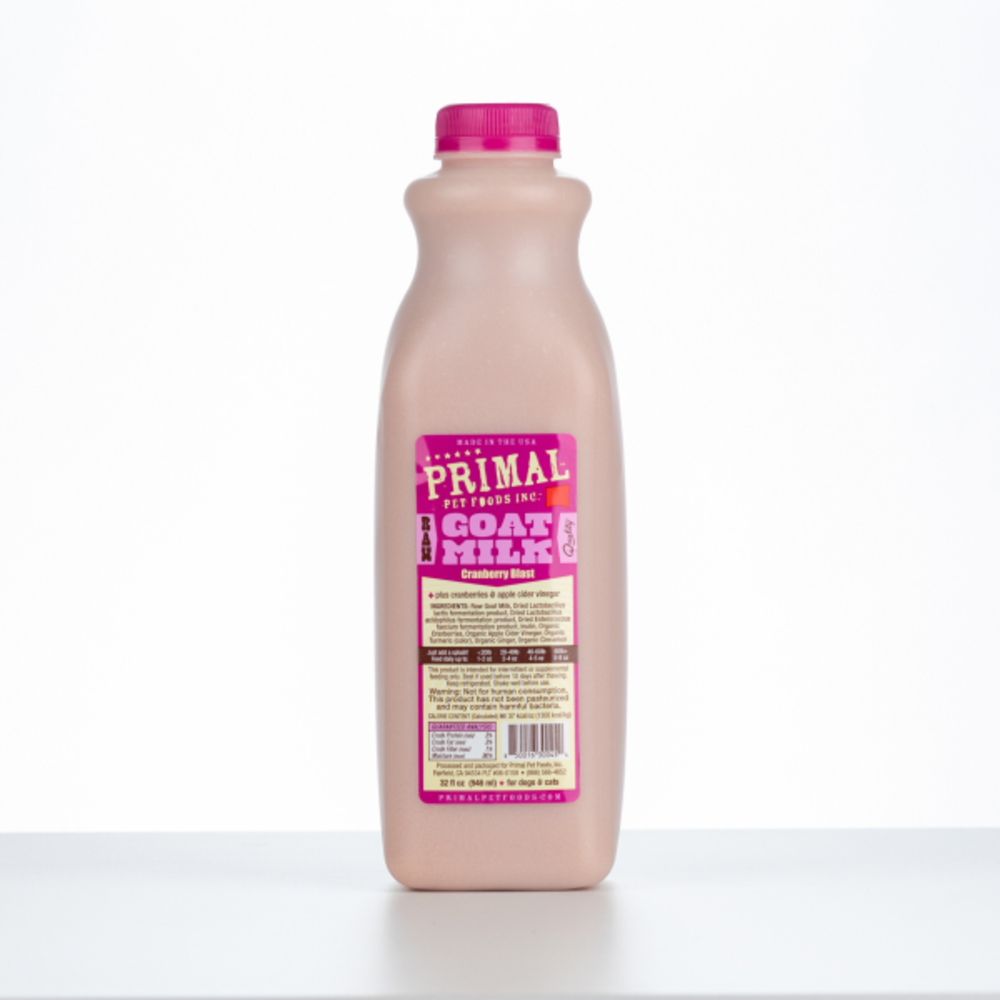 PRIMAL Frozen Goat Milk Cat-Dog 32oz - Cranberry Blast