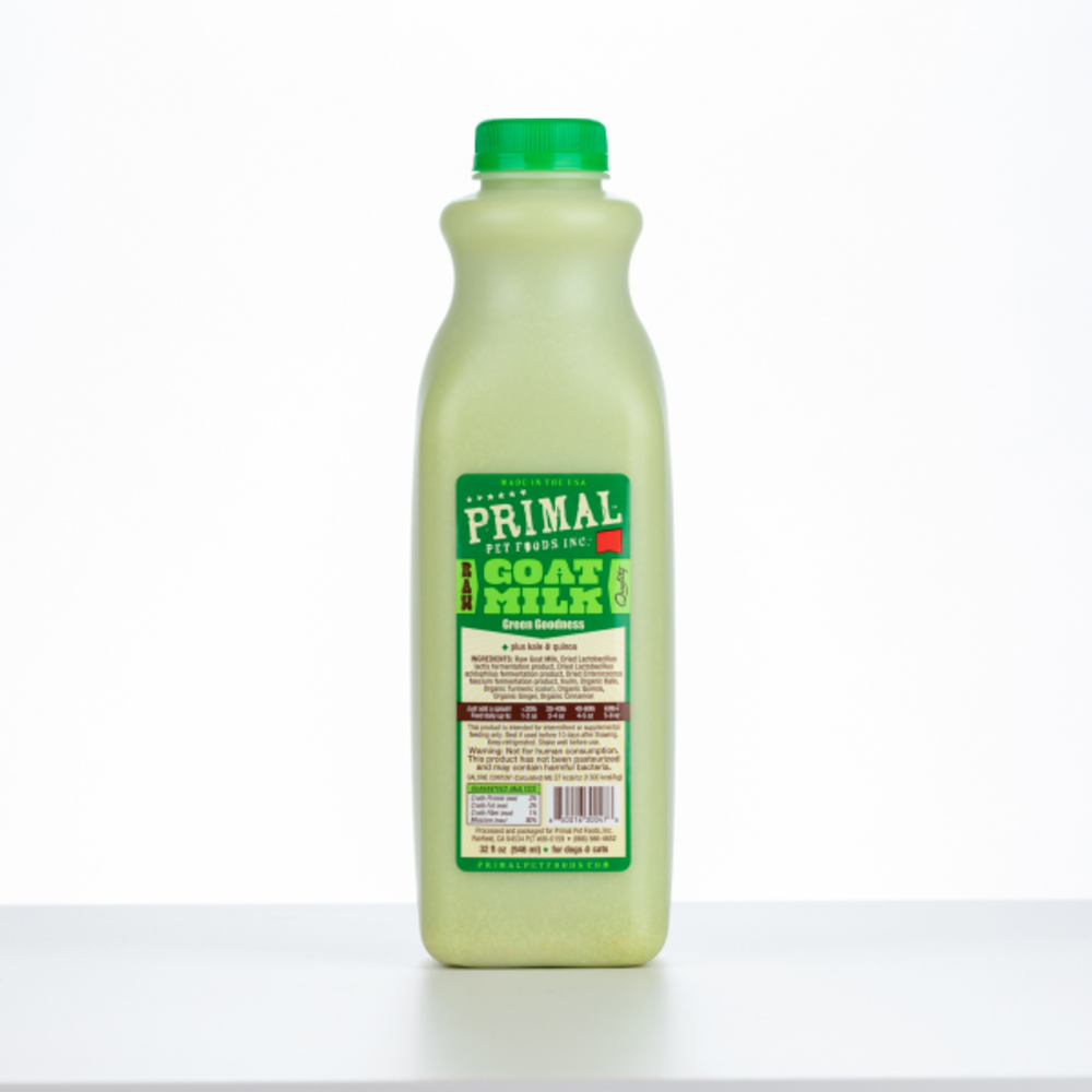 PRIMAL Frozen Goat Milk Cat-Dog 32oz - Green Goodness