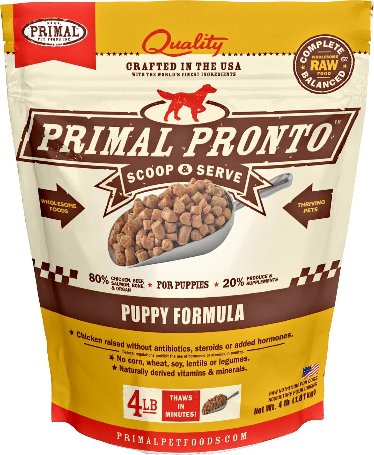 Primal Frozen Pronto Puppy - 4lb