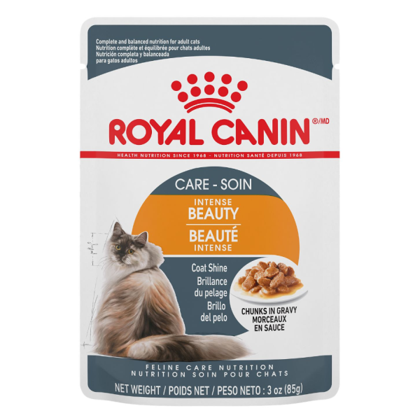 Royal Canin Intense Beauty POUCH Feline Chunks in Gravy 3oz