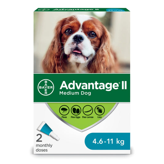 ADVANTAGE II Canine Medium Dog (4.5 - 11kg) 2 pack