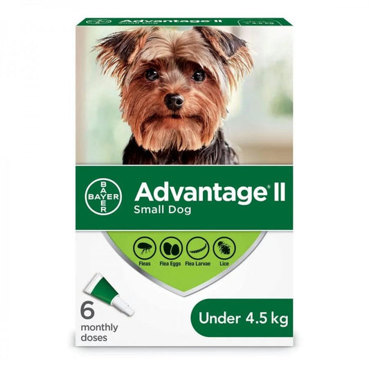 ADVANTAGE II Canine Small Dog (Under 4.5 kg) 6 Pack