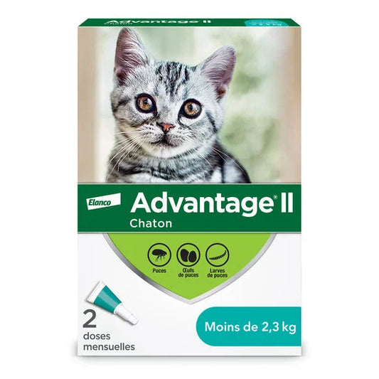 ADVANTAGE II Feline Kitten (Under 2.3 kg)  2 Pack