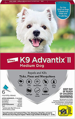 ADVANTIX II - Medium Dog (4.5 - 11 kg) - 6 Pack