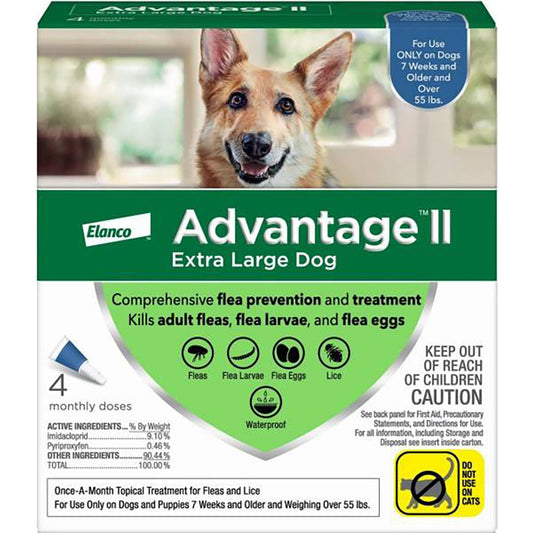 ADVANTAGE II - Xtra Large Dog (Over 25 kg) - 4 Pack