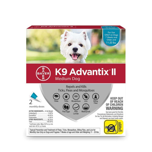 ADVANTIX II - Medium Dog (4.5 - 11 kg) - 2 Pack