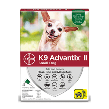 ADVANTIX II - Small Dog (4.5 kg) - 4 Pack