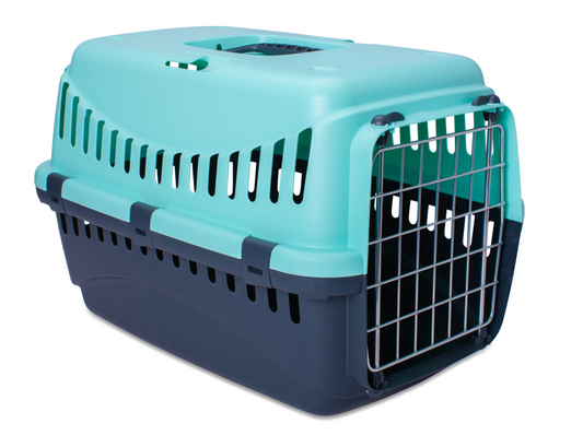 Bergamo Gipsy Large Pet Carrier Canine Blue Metal Door 23"x15"X15"