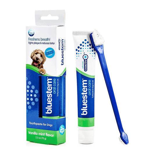 Bluestem Oral Care Vanilla-Mint Flavored Toothpaste & Toothbrush Combo Pack 70g