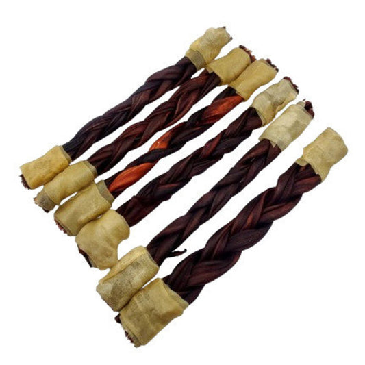 Braided Collagen Stick Wrapped Ends 12"