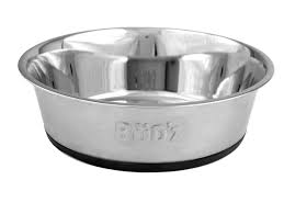 BUD-Z STAINLESS BOWL WITH BLACK SILICON BASE 63oz
