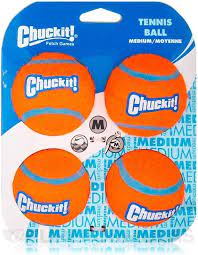 CHUCK IT! TENNIS BALL 4 PK - MEDIUM