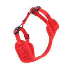 Coastal Comfort Soft Adjustable Cat Harness - RED - 3/8in x 14-16in