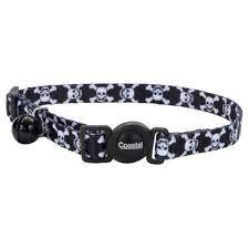 COASTAL - Fashion Adjustable Breakaway Collar - 3/8" x 8-12" - Skulls