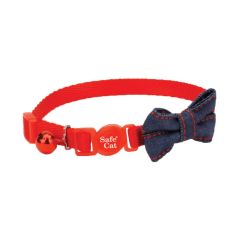 Coastal Li'L Pals Elasticized Kitten Embellishment Collar Red Cat 1pc 5/16x6-8in