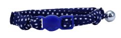 Coastal Li'L Pals Round Kitten Collar Navy Dots Cat 1pc 5/16x8in