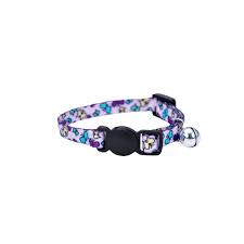 Coastal Li'l Pals Adjustable Breakaway Kitten Collar Purple Butterflies 5/16"x6-8"
