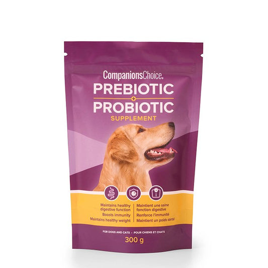 Companions Choice Prebiotic + Probiotic Powder Supplement for Cats & Dogs 55g
