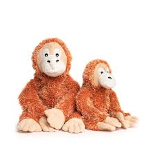 Fabdog Orangutan Fluffies Toy Canine Small