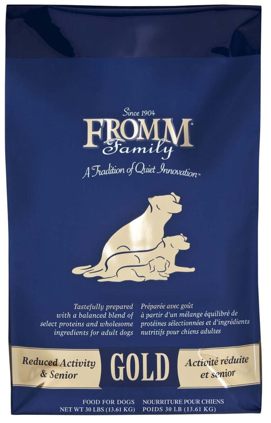 FROMM GOLD REDUCED ACTIVITY & SENIOR DRY DOG FOOD 15LB