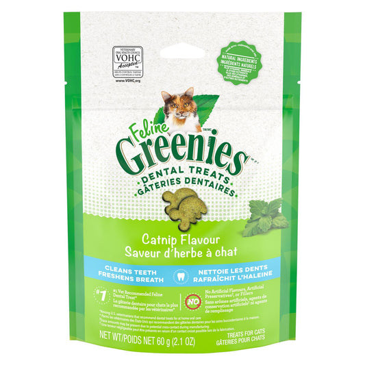 Greenies Dental Treat Feline Catnip 2.1 OZ