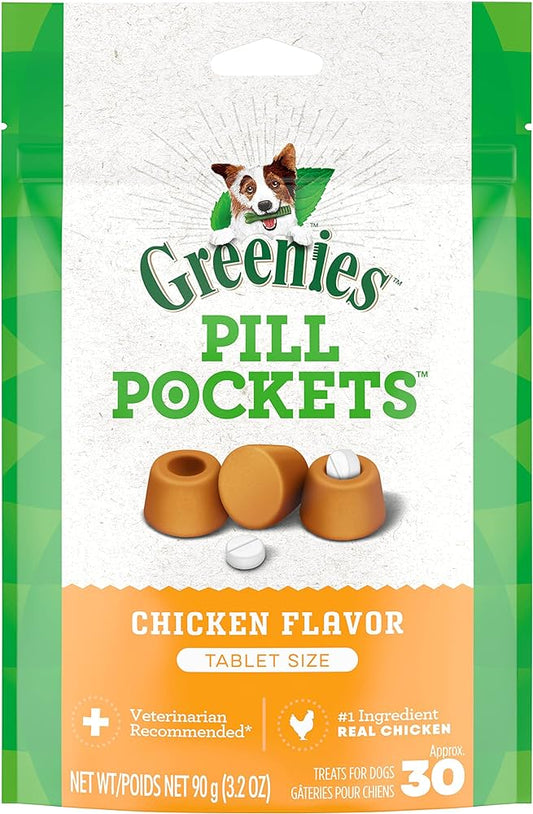 Greenies Pill Pockets Canine Chicken 3.2 OZ
