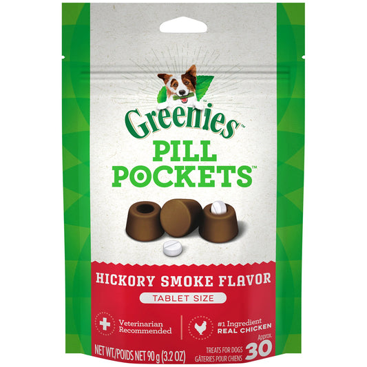 Greenies Pill Pockets Canine Hickory Smoke  3.2 OZ