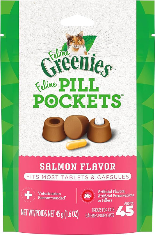 Greenies Pill Pockets Feline Salmon 1.6 OZ