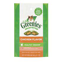 Greenies Smartbites Hairball Treats Feline Chicken 2.1 OZ