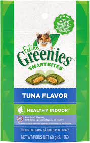 Greenies Smartbites Hairball Treats Feline Tuna 2.1 Oz