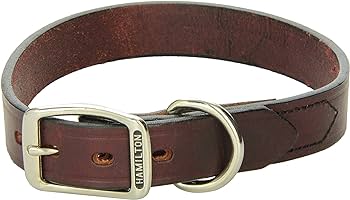 HAMILTON CREASED LEATHER COLLAR BLACK 3/4" X 20"