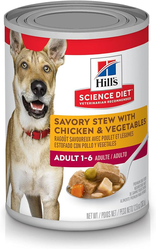 Hill's Science Diet Canine WET- Adult Savory Stew Chicken & Vegetables 12.8oz