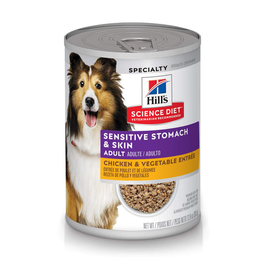 Hill's Science Diet Canine WET - Sensitive Stomach & Skin - Chicken & Veg Entree 12.8oz