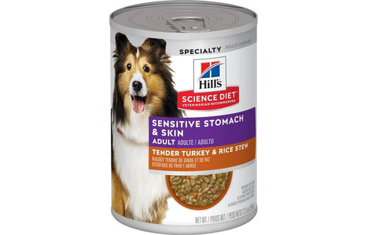 Hill's Science Diet Canine WET Sensitive Skin & Stomach Turkey and Rice Stew