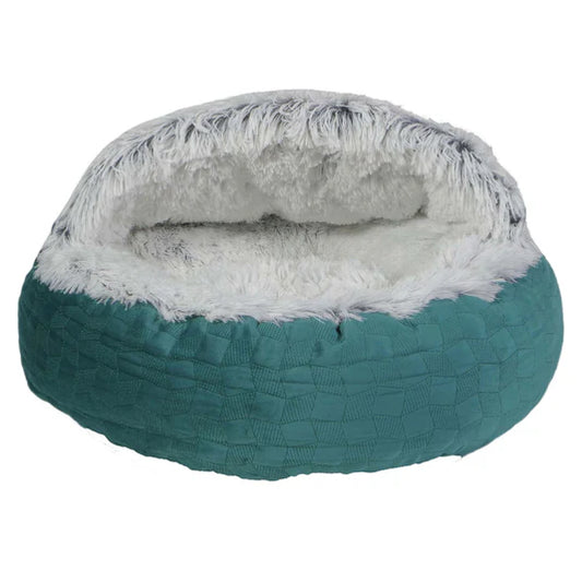 Bud'z Hood Bed Cosmos Small Opal Green Dog Cat 50x50x28cm