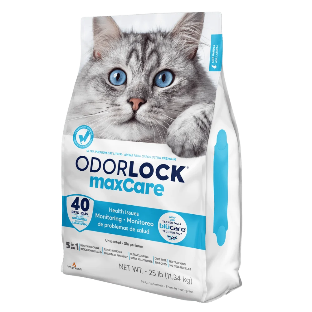 Intersand Odourlock Max Care Premium Health Issues Unscented Clumping Litter Feline 12 KG