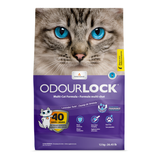 Intersand Odourlock Ultra Premium Lavender Clumping Litter Feline 12 KG