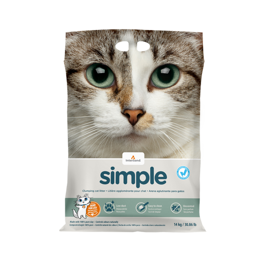Intersand Simple Unscented Clumping Litter Cat 1X14KG (GreenCat)