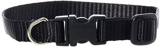 Lupine Basics Adjustable Collar for Dogs Black 3/4" X 9" TO 14"