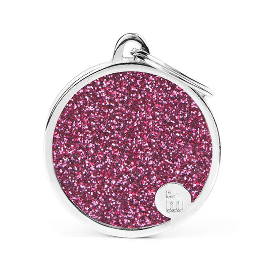 MY FAMILY - Big Circle Glitter Pink